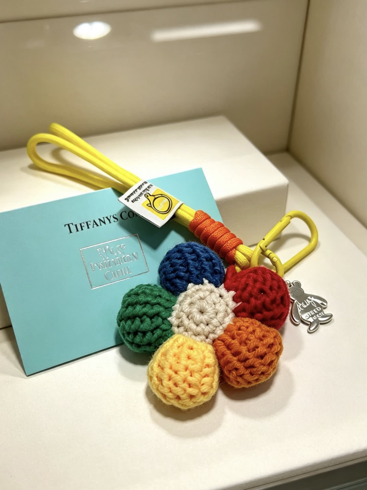 Tiffany & Co. Crochet Flower Charm Keychain